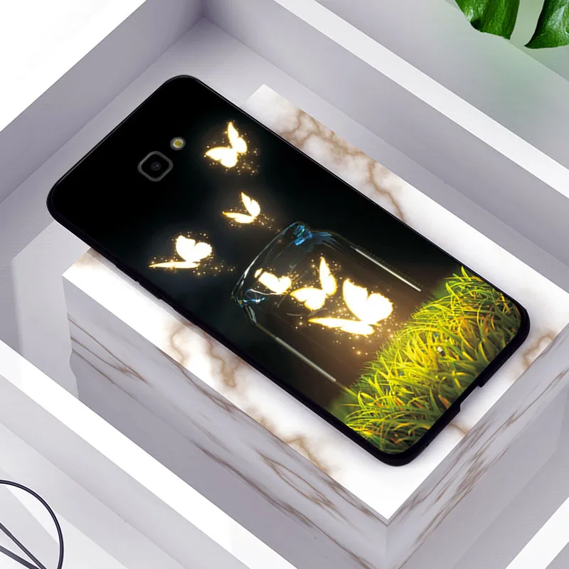 TPUBLK611 Чехол для Samsung J4 J6 Plus, мягкий черный ТПУ чехол с розами для Samsung J4, чехол для J5 J7 Prime, чехол для J3 J5 J7, чехлы - Цвет: TPUBLK611