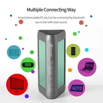 

Portable Magic Mirror Speaker Virtual 3D LED Light e Stereo bluetooth Speaker Bass Distortion-Free