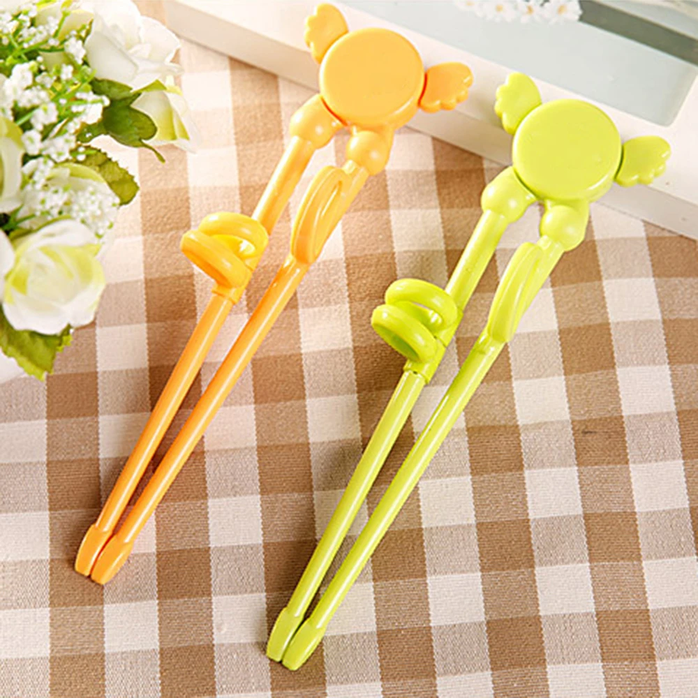Children Chopsticks Angel Wings Kid Learning Training Chopsticks Reusable Training Helper Chopsticks Children's Tableware 4