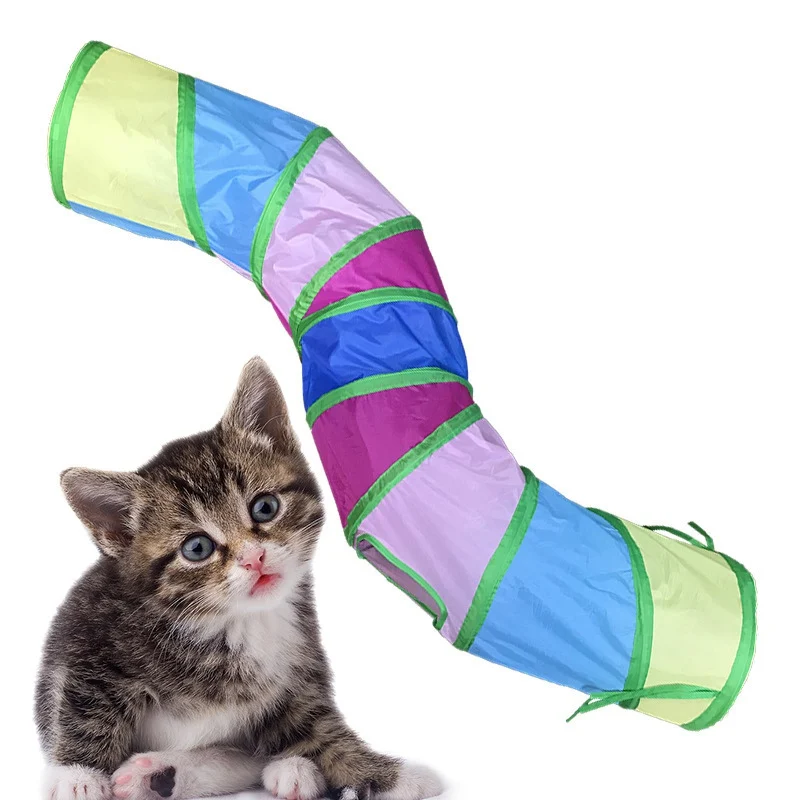 

Funny Pet Tunnel Cat Play S Shaped Foldable Cat Toy For Puzzle Exercising Hiding Training Kitten Playground Interactive Toy