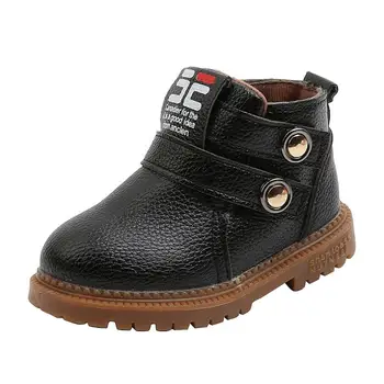 

Newest Winter Children's boots Girls Boys Plush Martin Boots Casual Warm Ankle Shoes Kids Fashion Sneakers Baby Snow Boots