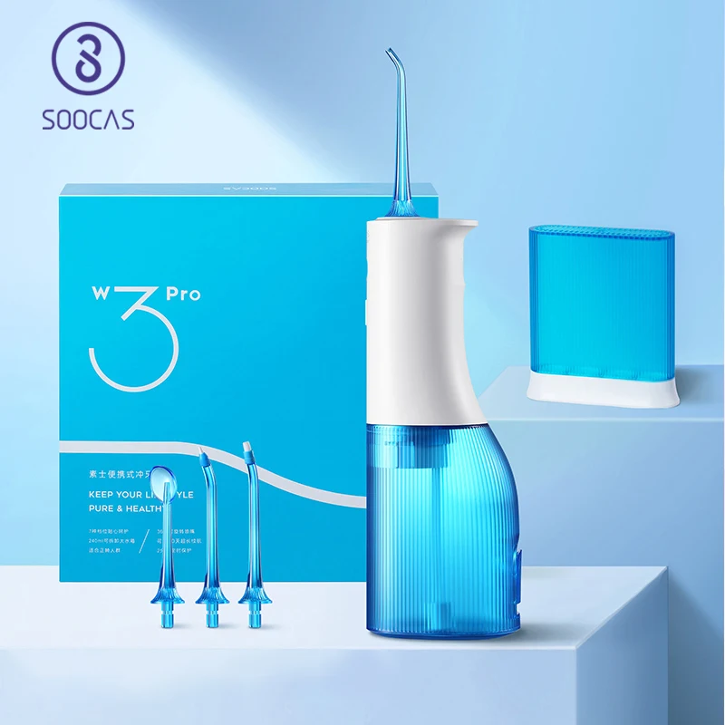 Best Seller SOOCAS W3 Pro Water Flosser Teeth 4 Type Nozzle Cleaner Oral Irrigator Type-c Rechargeable jYQOMlnJY1M