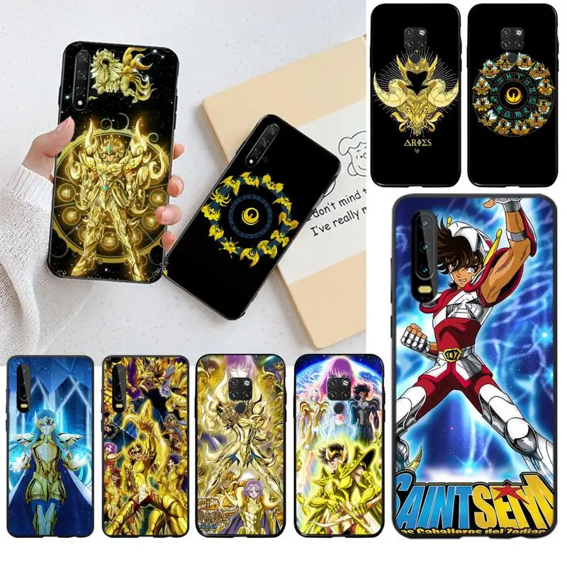 Чехол для телефона с принтом в стиле аниме Saint Seiya сделай сам чехол Huawei P40 P30 P20 lite Pro