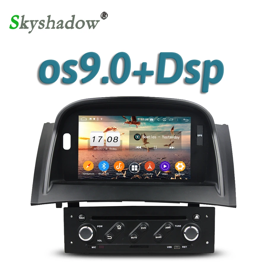 

DSP TDA7851 IPS Android 9.0 4G +32G Car DVD Player GPS Google map RDS Radio wifi Bluetooth 4.2 For Renault Megane II 2 2004-2009