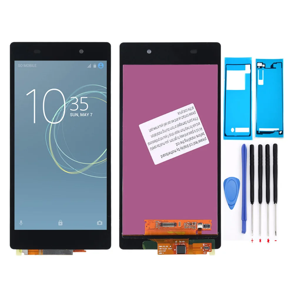 D6503 ЖК-дисплей для Sony Xperia Z2 дисплей L50W D6502 D6503 сенсорный экран дигитайзер Запасные части для Sony Xperia Z2 lcd - Цвет: Black with tool film
