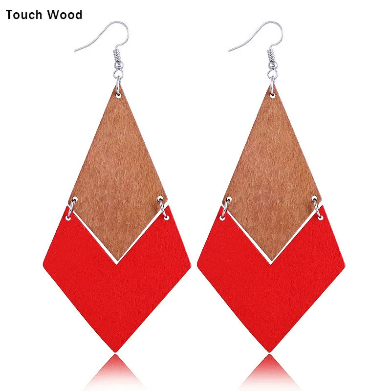 

Simple wooden women earrings / temperament generous / wholesale dropshipping