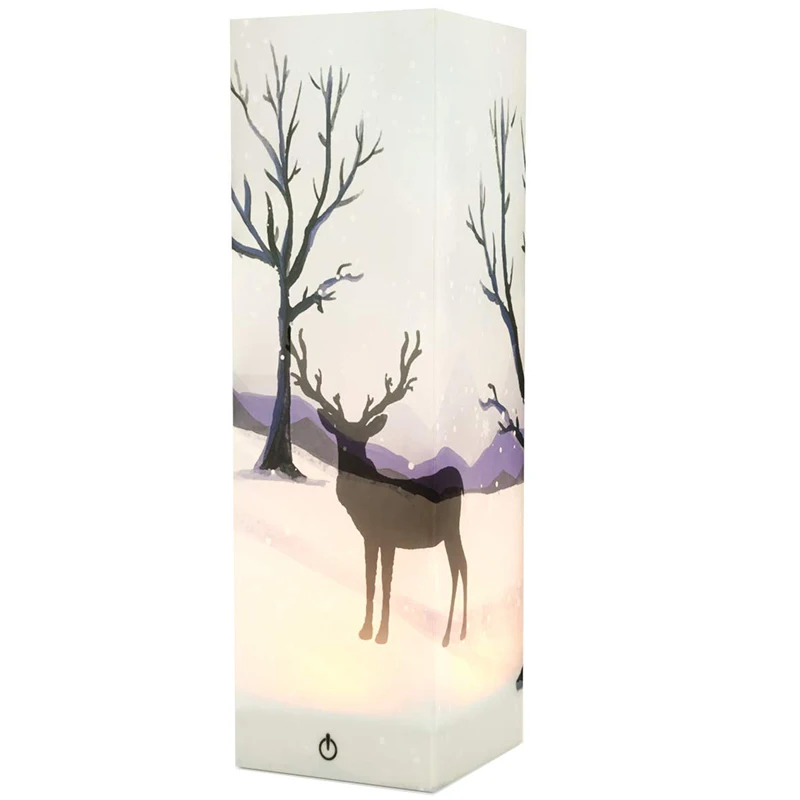

LED Night Lights Bedside Night Lamps Press Sensor Lamp 3D Image Table Lamp Decor for Bedroom Livingroom Battery or USB Powered.C