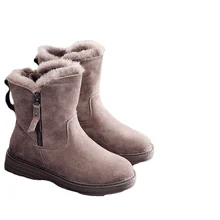 

2021 Winter New Korean Version Plus Velvet Warm Snow Boots Female Short Tube Cotton Boots Tassel Zipper Boots Cotton Shoe