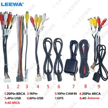 Leewa unidade de cabeça de carro, kits de peitoral de fio estéreo compatível com xy auto android interface de solução # ca4919