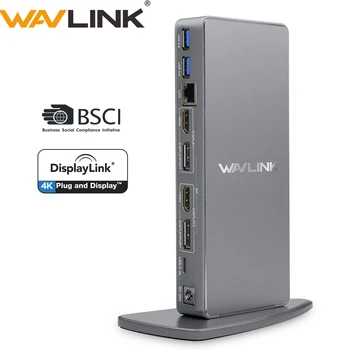 

USB C Universal Docking Station HDMI Dual 4K@60Hz Ultra HD 5K video Display Gigabit Ethernet USB 3.0 for Windows Working Online