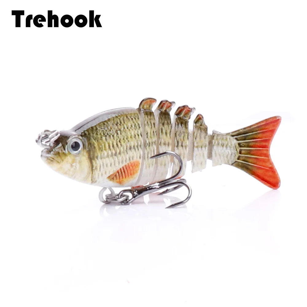 TREHOOK 5 см 2 3 г мини-приманка для рыбалки 6-сегментная приманка плавания соединенная