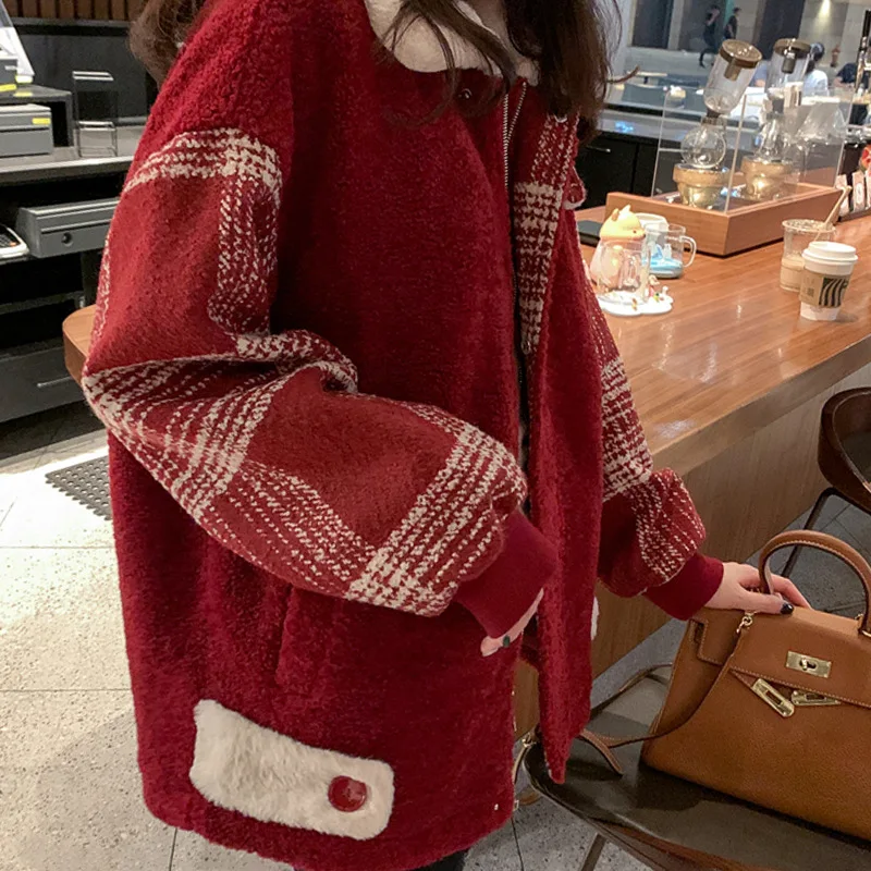 

Small Fragrant Ventilation Network Red Lamb Plush Short Coat Women's 2019 Autumn And Winter New Style Thick INS Korean-style Ver