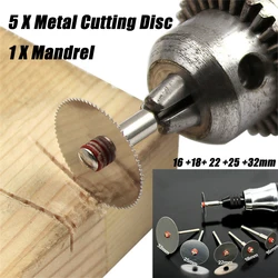 Disco de corte de aço inoxidável do metal da fatia com 1 mandril para dremel ferramentas giratórias 16 18 22 25 32mm disco de corte
