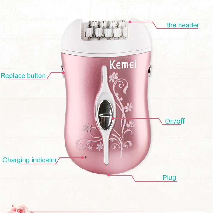 Kemei 3 в 1 эпилятор электрический прибор для удаления волос леди депилятор перезаряжаемые волосы бритва удаление для женщин Уход за ногами инструмент