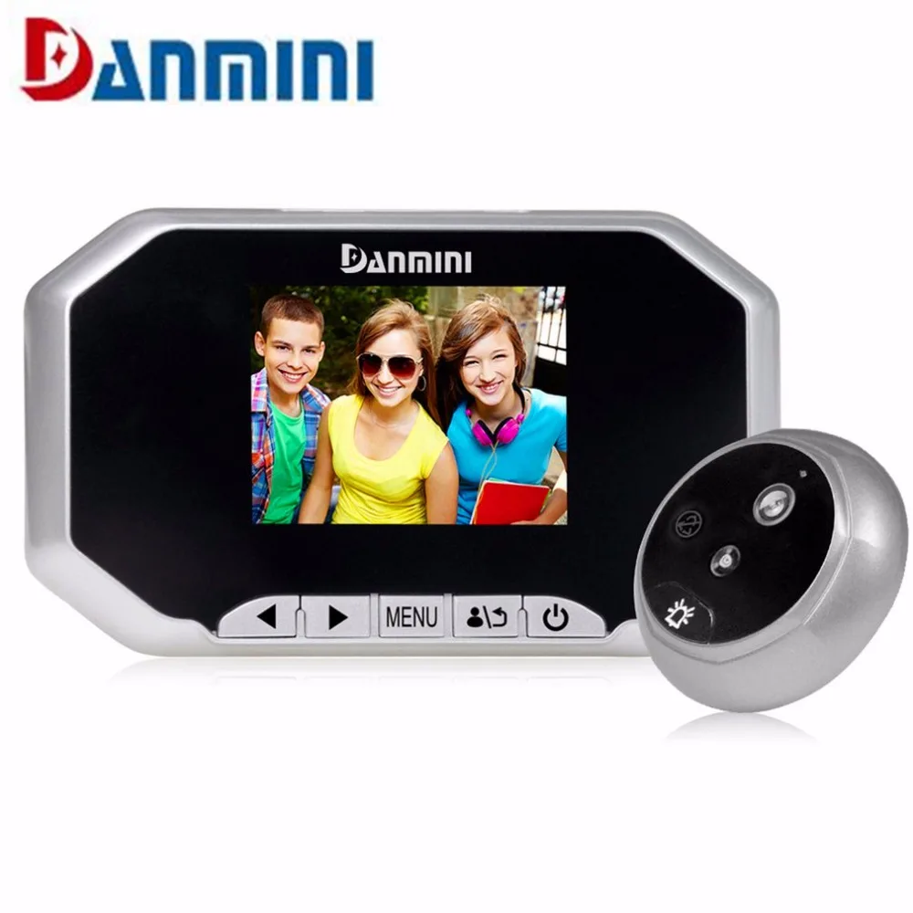 DANMINI 3," TFT lcd цветной экран дверной глазок ИК светодиодный светильник ночного видения дверной звонок с углом обзора 145 градусов