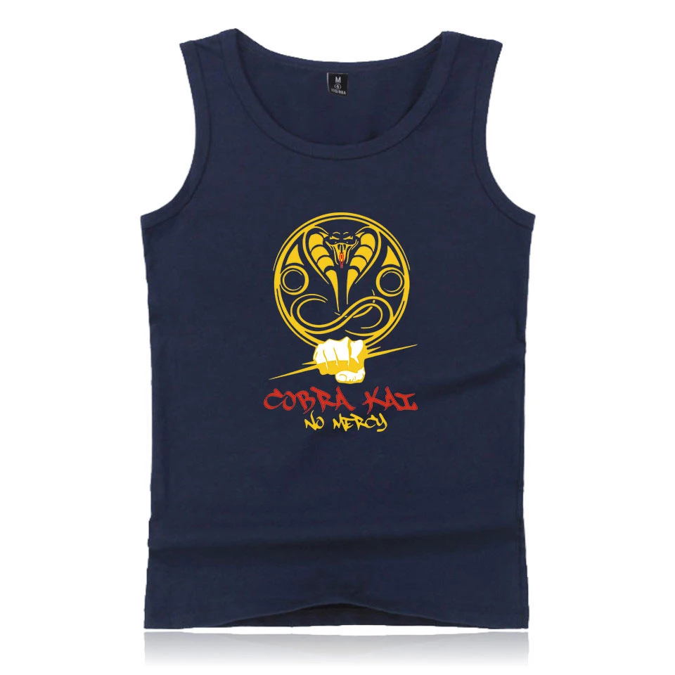 Cobra kai летние хлопковые безрукавные топы Мужские самокультивирующие впитывающие пот жилет Свободный жилет спортивная фуфайка