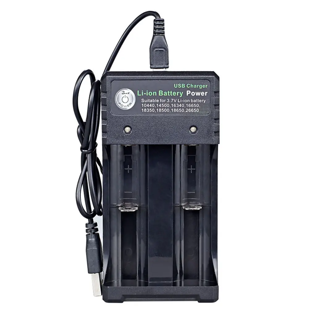 

USB 18650 Battery Charger Black 4 Slots AC 110V 220V Dual For 18650 Charging 3.7V Rechargeable Lithium Battery