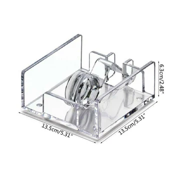 

Clear Square Acrylic Cocktail Napkin Holder Paper Serviette Dispenser Tissue Box Napkin Boxes