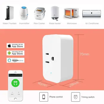 

Wireless WIFI Intelligent Remote Control Socket Supports Alexa Mobile Phone Timing Switch Socket