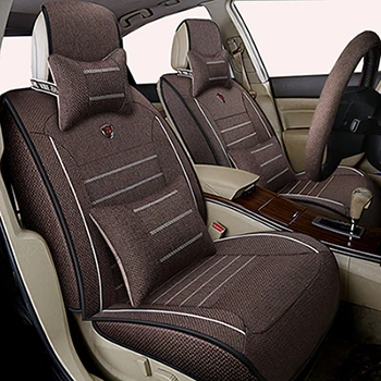 Coffee Luxury Универсальный чехол для автомобильных сидений для Fiat albea bravo ducato freemont fullback grande - Название цвета: Coffee Luxury