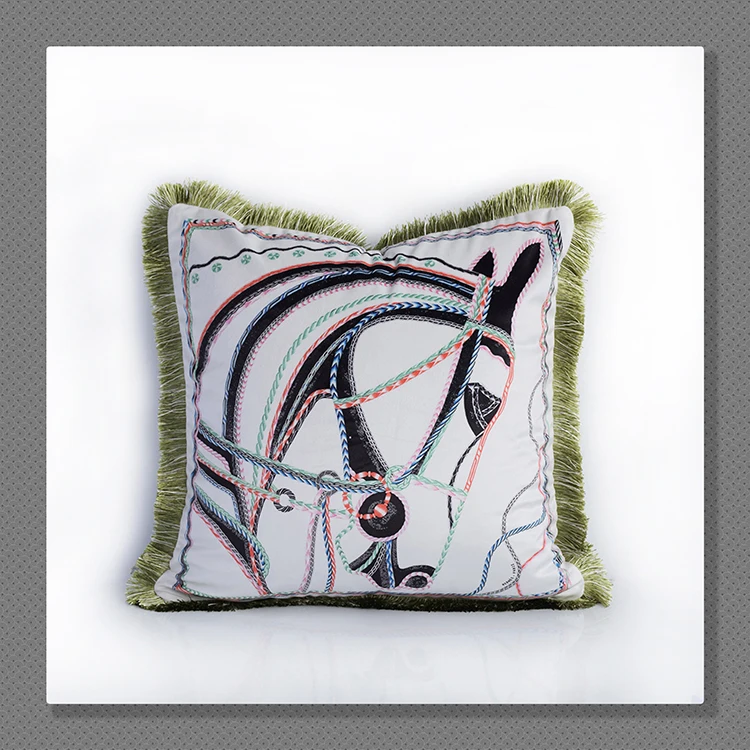Luxury European Classical Christmas Hotel Velvet Tassel Cushion Cover Pillow Cover Pillowcase Home Decorative Sofa Throw Pillows