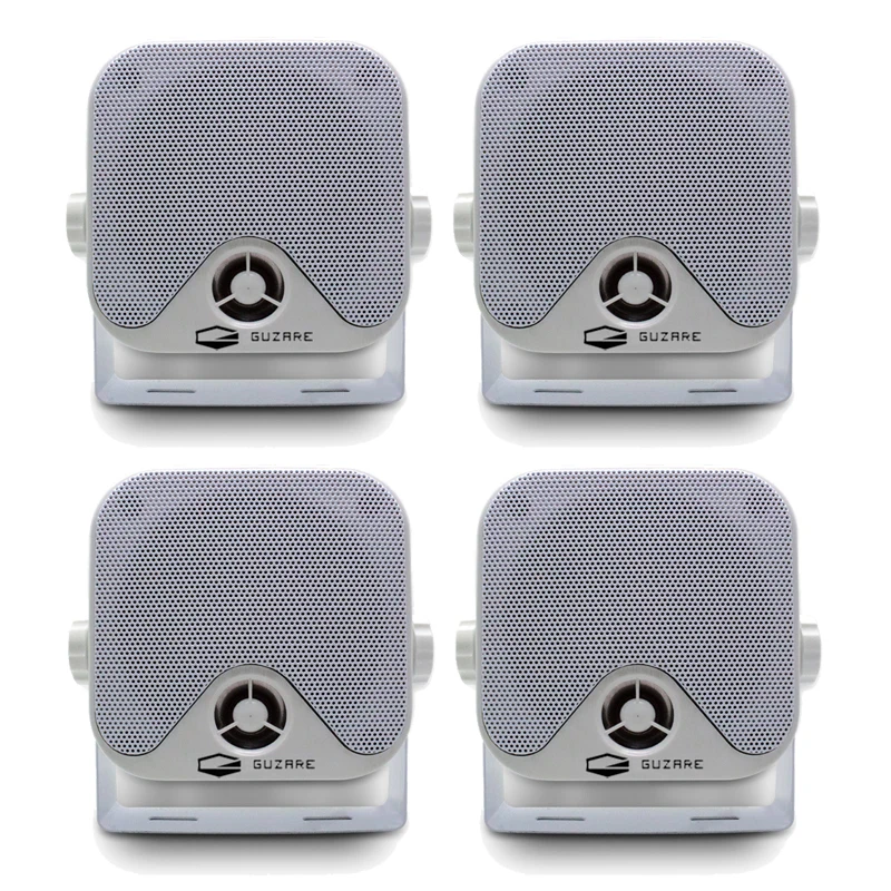 2Pairs 4" Waterproof Marine Speakers Heavy Duty Surface Mount Outdoor Boat Speakers For UTV ATV Truck Golf Carts Boat Motorcycle