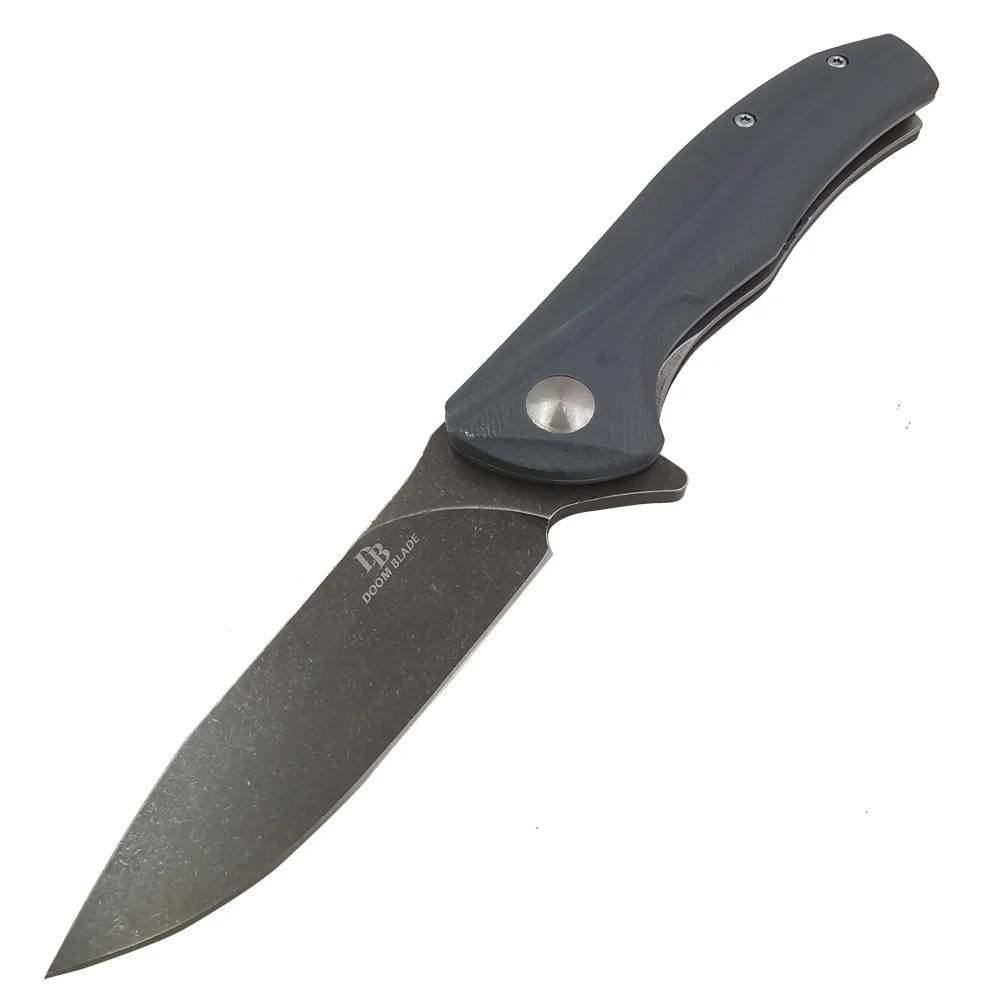 60-61HRC D2 складной нож G10 с ручкой, процесс промывки камня, острый охотничий нож для прогулок, рыбалки, портативный карманный нож, инструмент для улицы - Цвет: Синий