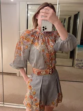 Chemisier en lin avec short, nouveauté 100% 