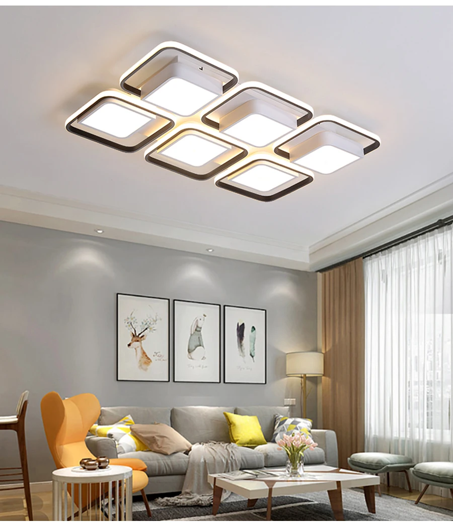 white black led Ceiling Lights ultra-thin Indoor Lighting Ceiling Lamps Fixture For Living Room Bedroom corridor lamp decoration