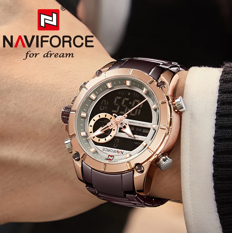 Relogio Masculino NAVIFORCE мужские часы Лидирующий бренд Роскошные спортивные военные