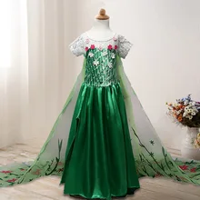 Платье Эльзы для девочек; костюм принцессы Анны; платья для костюмированной вечеринки; вечерние платья для маленьких детей; нарядная одежда для маленьких девочек; Elza Vestidos