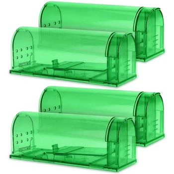 

4Pcs Humane Live Mouse Traps Catch and Release Traps for Mice and Small Rodents