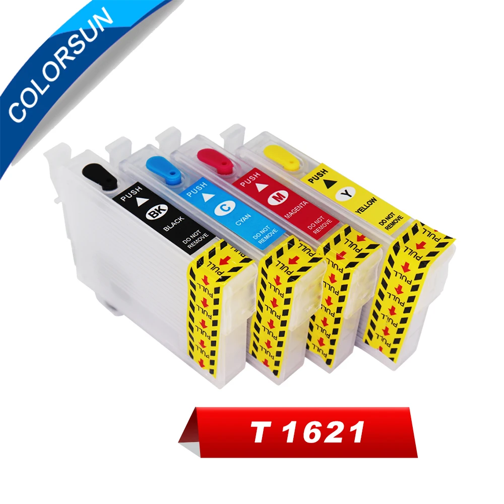 Colorsun T1621 T1631 многоразовый картридж для чернил epson модель WF 2750DWF 2750 2760 дюйма 2010 Вт
