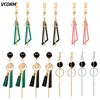 New Fashion Long Tassel Earrings Korean Geometric Triangle Asymmetry Acrylic Dangle Drop Earring For Women 2022 Party Jewelry ► Photo 2/6