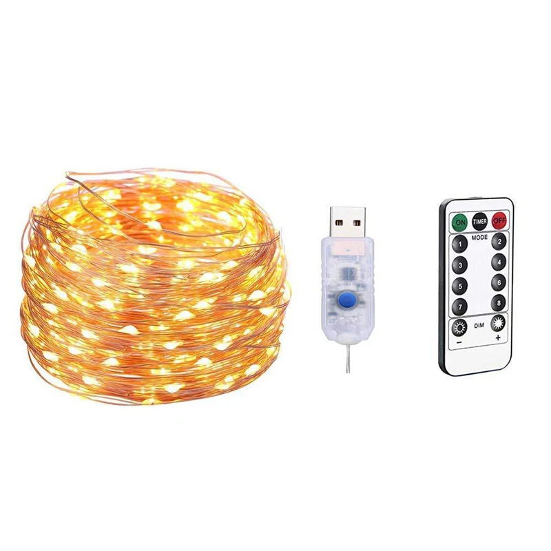 USB Decor Firefly Bunch Lights 8 Modes Twinkle Lights with Remote Control US