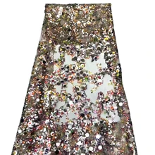 Африканская кружевная ткань с Блестками, Бисером, тюлем, Besutiful, африканская ткань с блестками для женщин, вечернее платье, новая мода