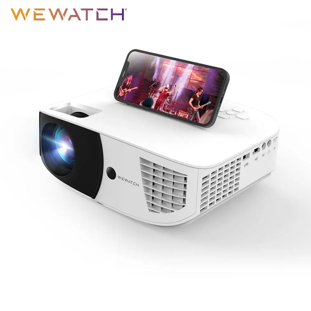WEWATCH V52 Mini Projector Portable 1080P HD 4.45'' Home Media Video Player Proyectors Outdoor Theatre |