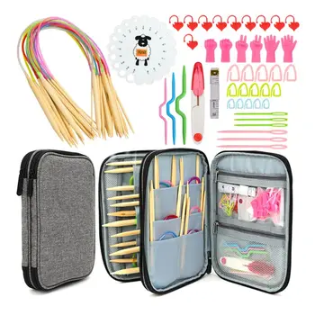 

Circular Knitting Needles Set DIY Yarn Craft Weave Tools Scissors Measure Ruler Sewing Accessories