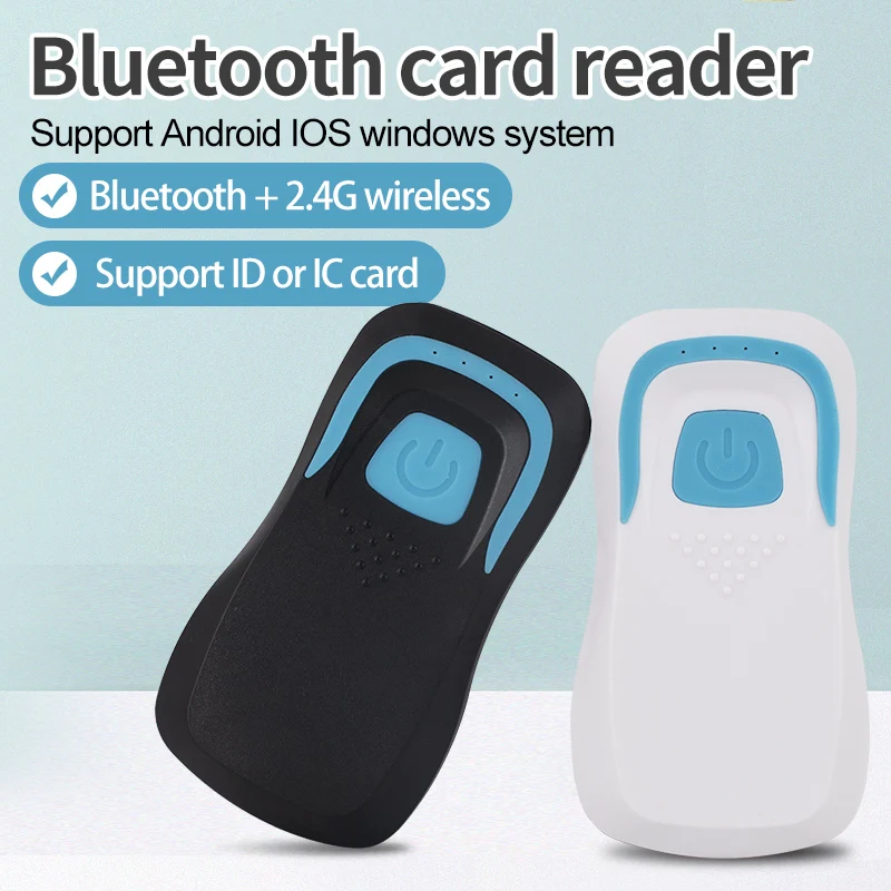 

Bluetooth Card Reader Wireless Sweeper RFID Reader ID/IC Reader Plug and Play Free Driver Support Multi System