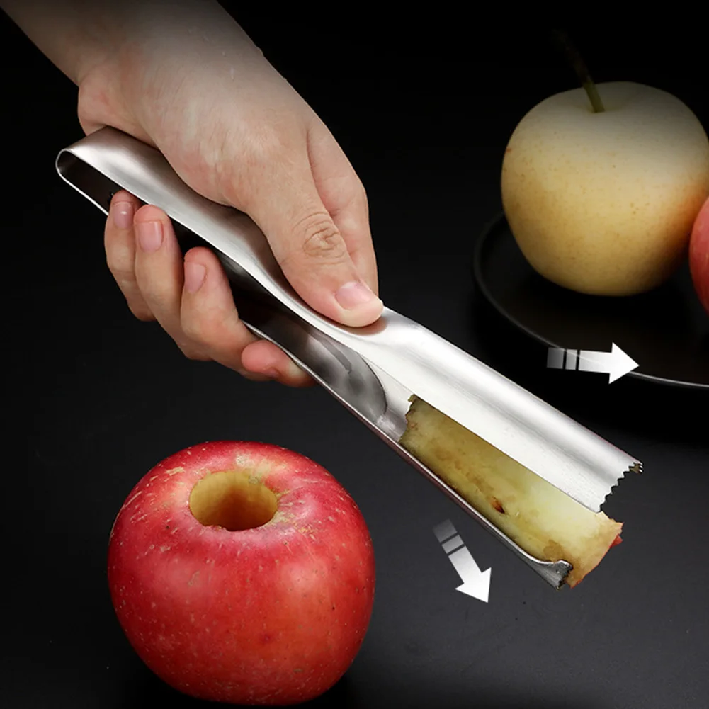 Pear Pitter Stainless Steel Handheld Vegetable Cutter Kitchen Gadgets Fruit Core Remover Quick Easy Twist Manual Tools Durable