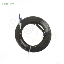 

High Quality LC Indoor 3 Steel Fiber Optic Cable Patch Cord FTTH LC UPC-LC UPC 2 Core Black Leather jumper