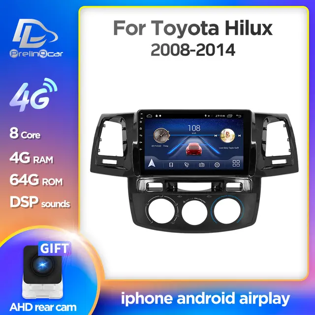 $US $134.40 4G LTE Android 9.0 car gps multimedia video radio player dashboard for Toyota 2007-2015 fortuner hi