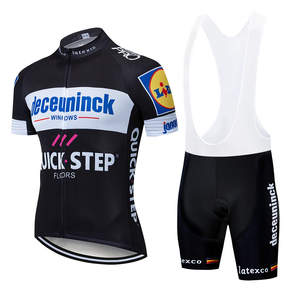 2021 Pro Team Quick Step Cycling Jersey 20D Bib Set Bike Clothing Ropa Ciclism Bicycle Wear Clothes Mens Short Maillot Culotte