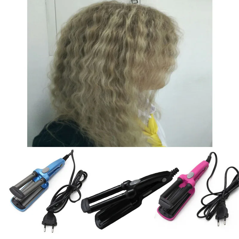 XMX Mini керамические бигуди для волос железная волнистая палочка 3 Бочки железное