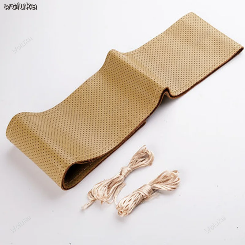 Hand sewing car steering wheel cover set leather four seasons universal non-slip CD50 Q04