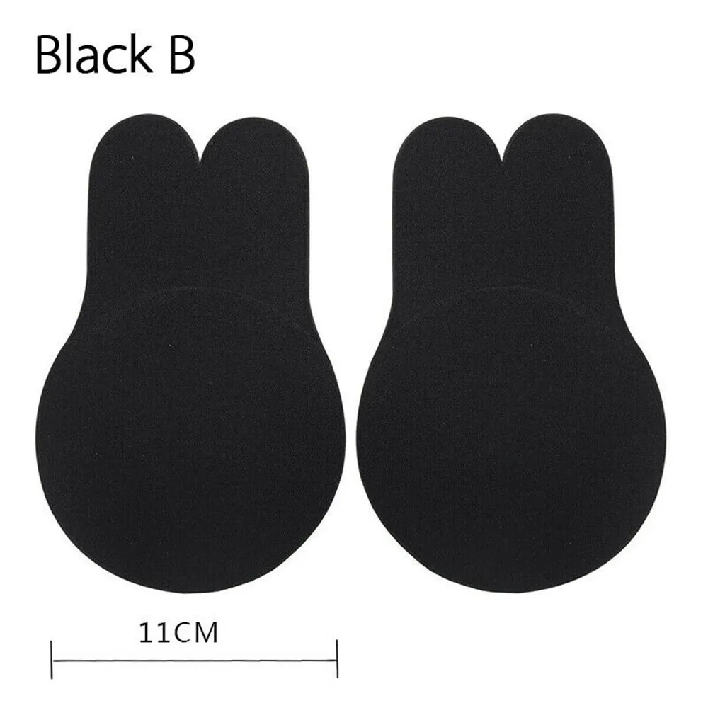 Black 11cm 2 шт., бикини, прокладки для груди, купальник для женщин, бюстгальтер, самоклеющиеся, силиконовые, поднимаются, лента, подъемная наклейка на грудь, купальник, накладки для сосков - Цвет: Black 11cm