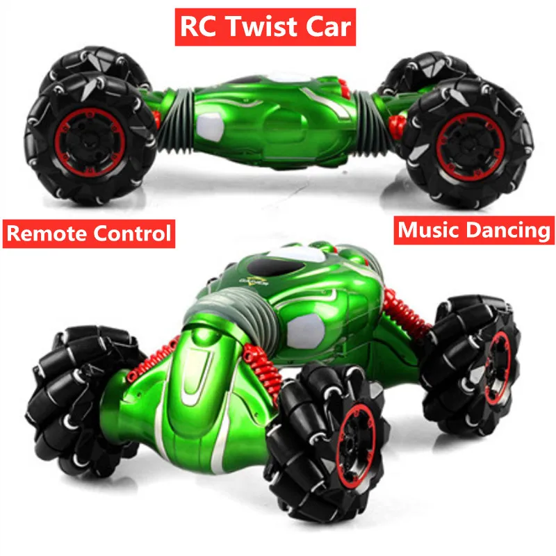 

One Key Deformation Remote Control Stunt Car 45 degree Climbing off load Car RC Twist Car With Music Sound 2 Mode Transform Cars