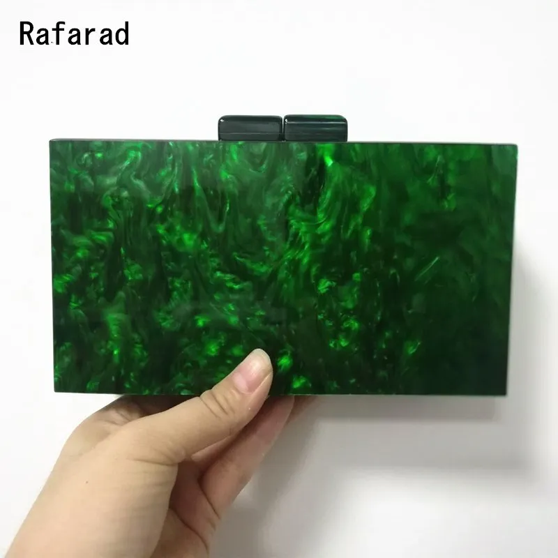 green 18X 10 см жемчужно-зеленая акриловая застежка, зеркальная внутренняя цепочка, сумка-мессенджер с клапаном для девушек и женщин, вечерняя акриловая коробка, клатчи, кошелек - Цвет: green