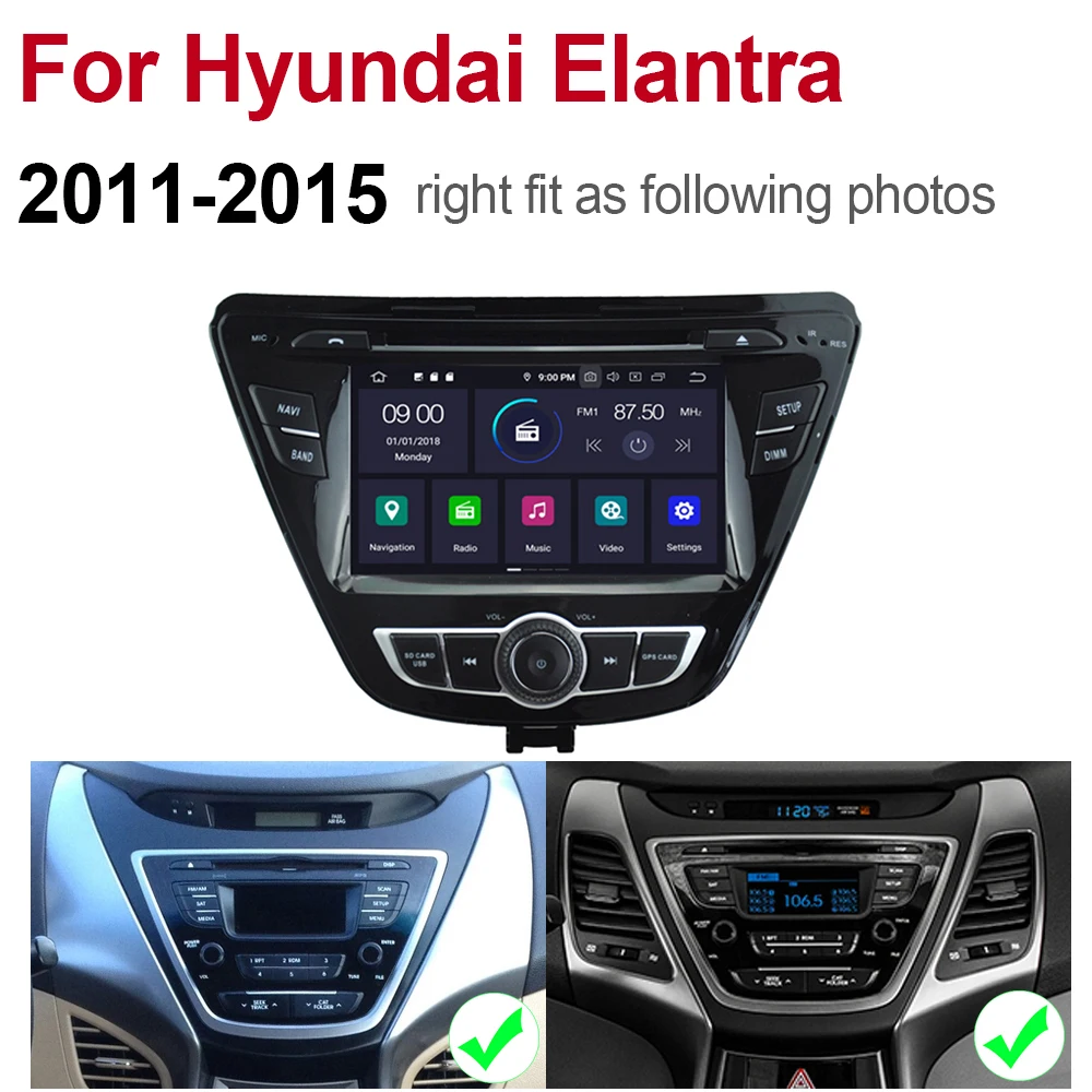 ZaiXi " мультимедиа для Android плеер 2 Din wifi gps-навигация Авторадио для hyundai Elantra 2011~ сенсорный экран Bluetooth