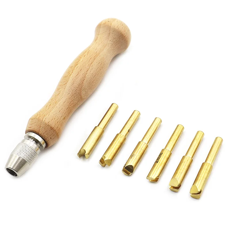 Leather Edge Ebony Handle Creaser Leathercraft Marking Edge Decorate Surface Line Stainless Steel Sheet Line Tool Slot Press Lin